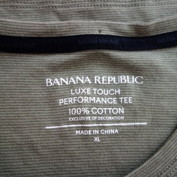 Banana Republic Men's Luxe Touch Performance Tee 100% Cotton Green (XL) NWOT! - Picture 9 of 10